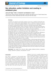 Sex allocation, pollen limitation and masting in whitebark pine