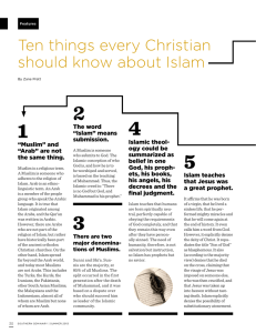 Ten things every Christian should know about Islam