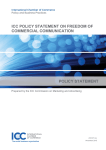 ICC Policy Statement on Freedom of Commercial Communication