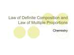 Law of Definite Composition and Law of Multiple Proportions