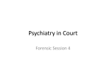 Psychiatry in Court - School of Psychiatry