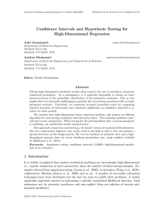 Confidence Intervals and Hypothesis Testing for High