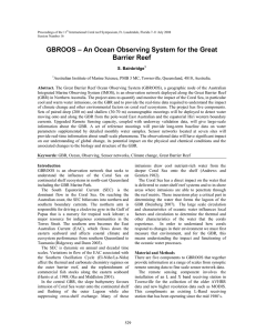 GBROOS – An Ocean Observing System for the Great Barrier Reef