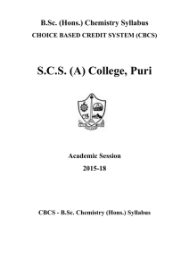 Chemistry Honours - SCS Autonomous College