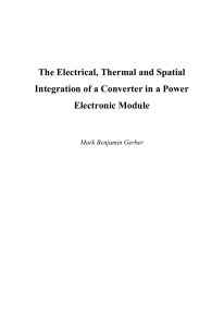The Electrical, Thermal and Spatial Integration of a Converter in a