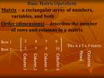 Matrix Operations