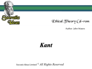 Kant`s Categorical Imperatives