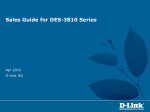 DES-3810 Series Sales Guide - D-Link