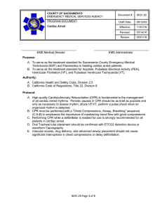 8031 Cardiac Arrest - Sacramento County DHHS