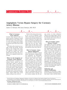 Angioplasty Versus Bypass Surgery for Coronary Artery
