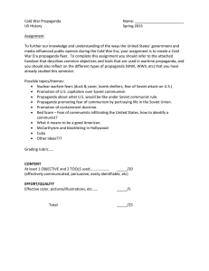 Cold War Propaganda Rubric - Hatboro