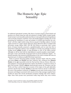 homeric age epic sexuality
