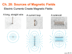 Ch. 28: Sources of Magnetic Fields