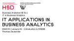 IT Applications in Business Analytics