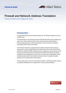 Firewall and Network Address Translation Feature