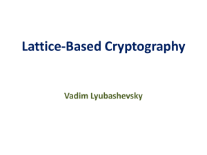 Intro to Lattice-Based Encryption