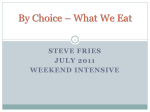 By Choice – What We Eat