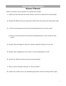 Science 9 – Unit E - JA Williams High School