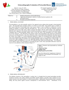 Pericardial Disease - Society of Cardiovascular Anesthesiologists