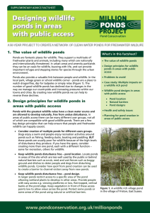 Creating wildlife ponds in areas of public access