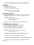 prepositional phrases - Mrs. Ritter`s School Notes