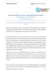 International Energy Agency: Inaugural Big Ideas Seminar Mary