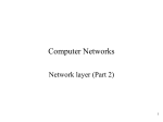The Internet Network layer