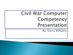 Civil War Computer Competency Presentation