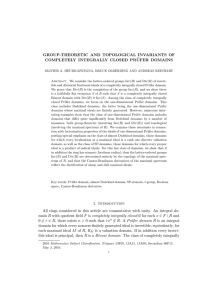 GROUP-THEORETIC AND TOPOLOGICAL INVARIANTS OF