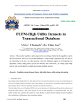 FUFM-High Utility Itemsets in Transactional Database