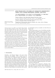 spectroscopic studies of mosquito iridescent virus, its capsid