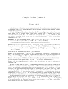 Complex Bordism (Lecture 5)