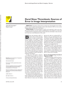 Dural Sinus Thrombosis: Sources of Error in Image Interpretation