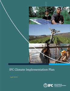 IFC Climate Implementation Plan (April 2016)