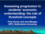 Assessing progression in students` economic understanding: the