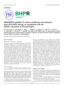 BSR/BHPR guideline for disease-modifying anti