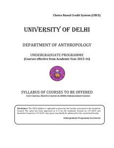 Forensic Science - University of Delhi