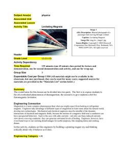 Levitating Magnets - GK-12 Program at the University of Houston