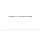 ELEMENTS OF PROBABILITY THEORY
