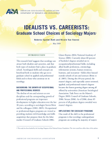 idealists vs. careerists - American Sociological Association