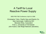 A Tariff for Reactive Power
