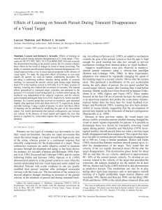 Effects of Learning on Smooth Pursuit During Transient