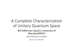 A Complete Characterization of Unitary Quantum