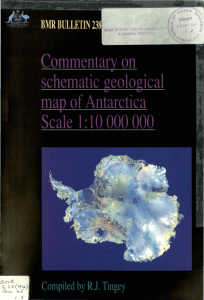 Commentary on schematic geological map of Antarctica Scale 1:10