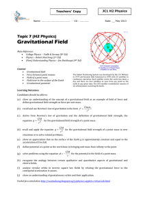IJC2013 H2T7 Gravitational Field Lect Notes (Teachercopy)