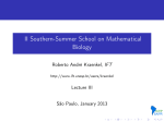 II Southern-Summer School on Mathematical Biology