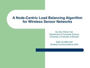 A Node-Centric Load Balancing Algorithm for Wireless Sensor