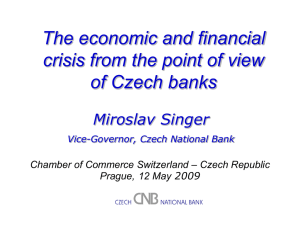 M. Singer: The economic and financial crisis from the point of view of