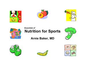 Essentials of Nutrition for Sports