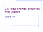 2.5 Reasoning with properties from Algebra